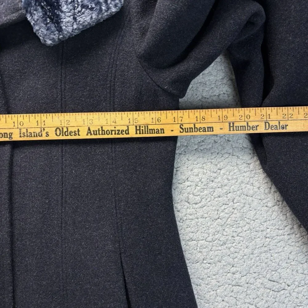Victorian Edwardian Wool Jacket Driving Coat Fur Collar Sleeve Italy Sz 38 8 VTG
